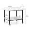 Printer Stand 2 Tier Under Desk Printer Table Rolling Cart with Storage Shelf Metal Frame Home Office
